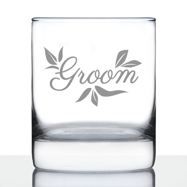 Groom Old Fashioned Rocks Glass - Unique Wedding Gift for Groom - Engraved Wedding Cup Gift
