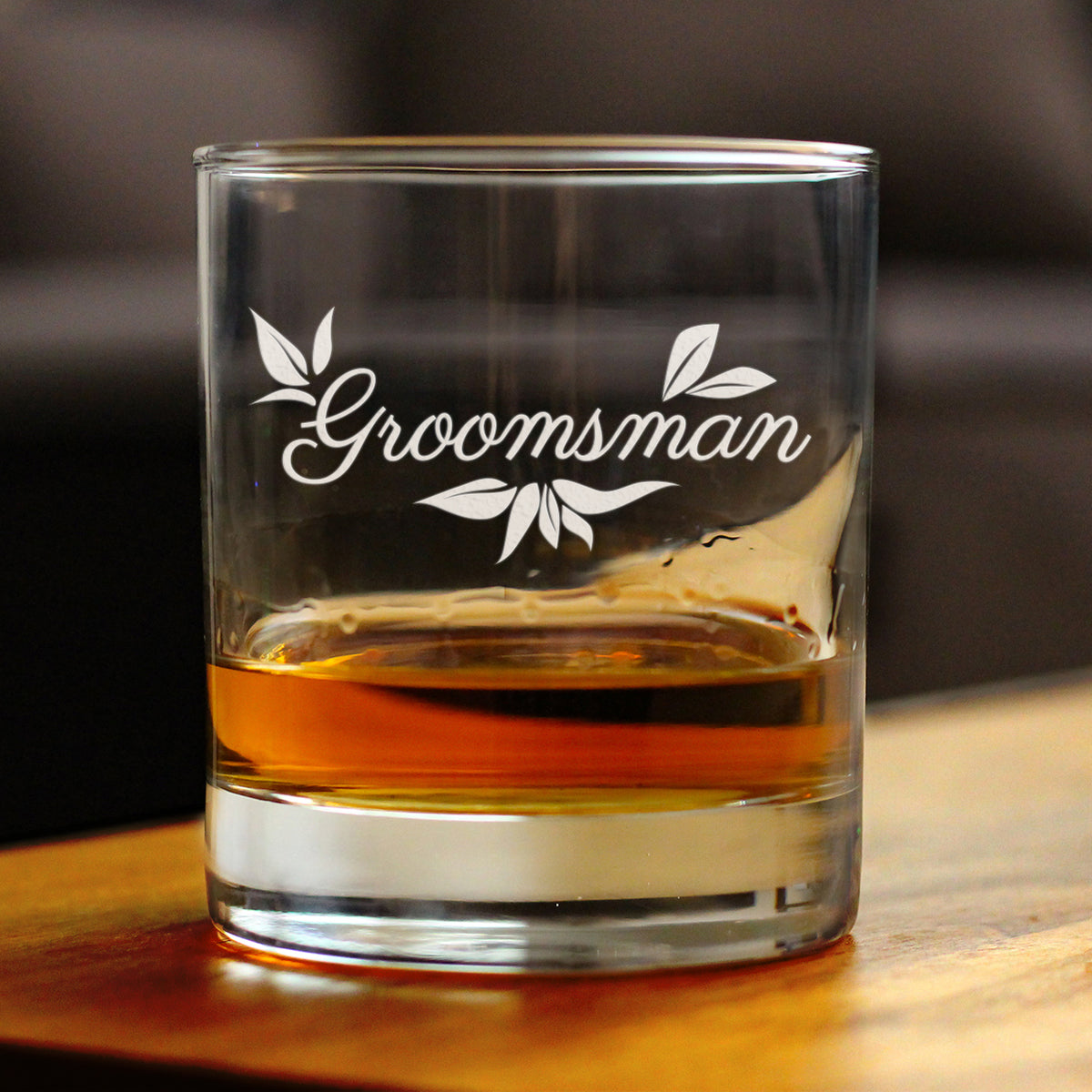 Groomsman Old Fashioned Rocks Glass - Groomsmen Proposal Gifts - Unique Engraved Wedding Cup Gift