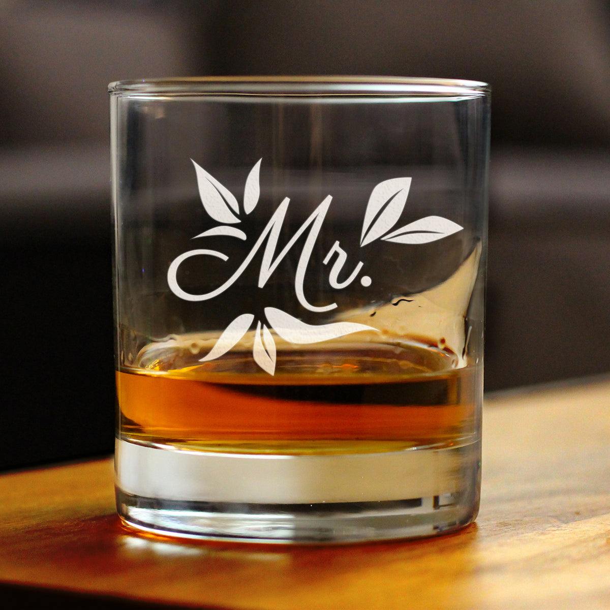 Mr. Old Fashioned Rocks Glass - Unique Wedding Gift for Groom - Engraved Wedding Cup Gift