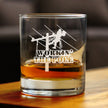 Workin' the Pole Engraved Rocks or Old Fashioned Whiskey Glass, Funny Lineworker Themed Gifts for Men and Women in the Electrical Line Workforce  - 10 oz