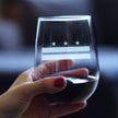 Washington DC Flag Stemless Wine Glass - State Themed Drinking Decor and Gifts for Washingtonian Women & Men - Large 17 Oz Glasses