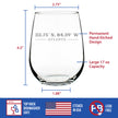 Atlanta Coordinates - 17 Ounce Stemless Wine Glass
