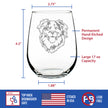 Australian Shepherd Face Stemless Wine Glass - Cute Dog Themed Decor and Gifts for Moms & Dads of Aussies - Large 17 Oz