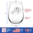 Bee Flower - Cute Gifts for Bumblebee & Nature Lovers - 17 Ounce Stemless Wine Glass