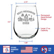 Best Neighbor Ever - Funny Stemless Wine Glass, Large 17 Ounce Size, Etched Sayings, Moving Gift