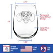 Dachshund Face Stemless Wine Glass - Cute Dog Themed Decor and Gifts for Moms & Dads of Dachshunds - Large 17 Oz