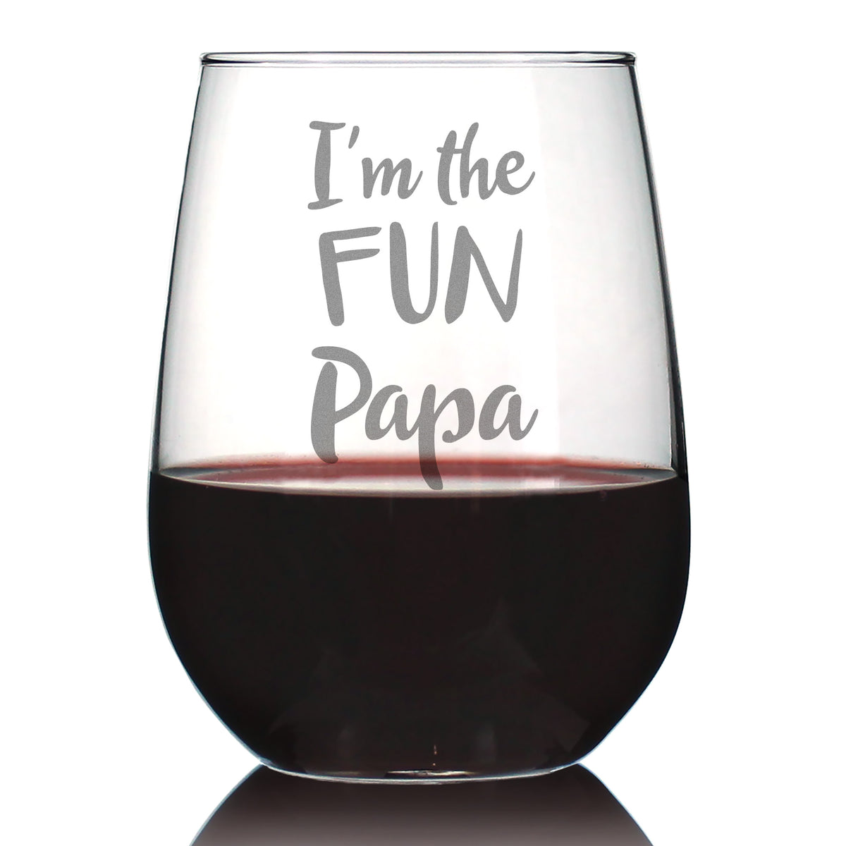 I&#39;m The Fun Papa - 17 Ounce Stemless Wine Glass