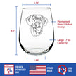 Great Dane Face Stemless Wine Glass - Cute Gifts for Dog Lovers with Great Danes - Large Glasses