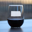Kansas State Outline Stemless Wine Glass - State Themed Drinking Decor and Gifts for Kansan and Jayhawker Women & Men - Large 17 Oz Glasses