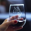Lady Justice - Stemless Wine Glass - Lawyers and Attorneys Themed Gifts or Party Decor for Women and Men - Large 17 oz