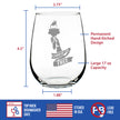 Land of the Free - 17 Ounce Stemless Wine Glass
