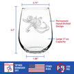 Octopus Engraved Stemless Wine Glass, Unique Decorative Gifts for Beach House, Cute Birthday Gift for Women Who Love Octopuses