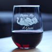 Purr Me A Glass – Cat Stemless Wine Glass, Etched Sayings, Cute Funny Kitten Gift, Large Glasses