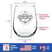 Seas the Day - 17 Ounce Stemless Wine Glass