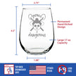 Yarned & Dangerous - 17 Ounce Stemless Wine Glass