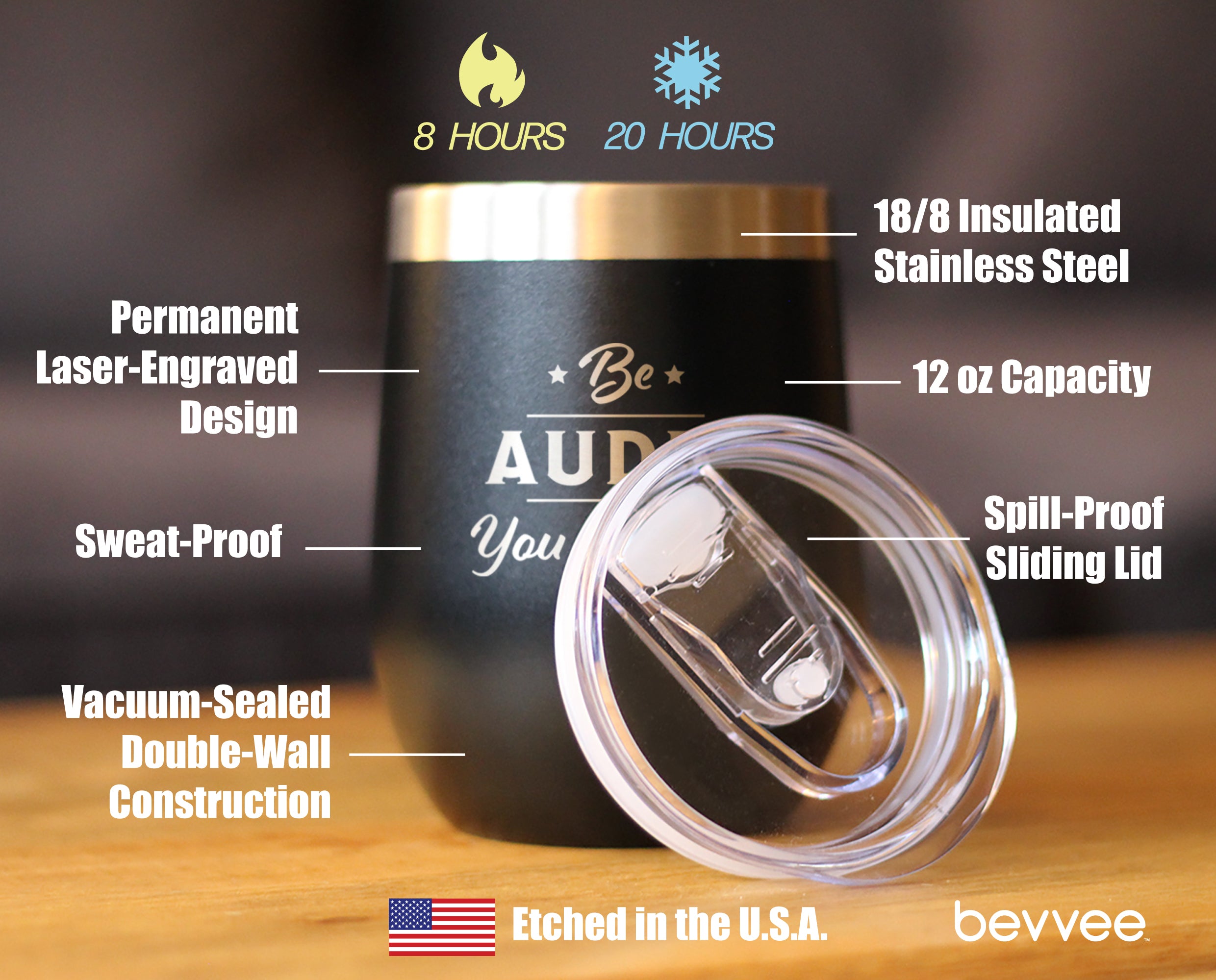 Be Audit You Can Be - Wine Tumbler Glass with Sliding Lid - Stainless Steel Insulated Mug - Unique Accounting Gifts for Accountants