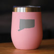Connecticut State Outline - Wine Tumbler