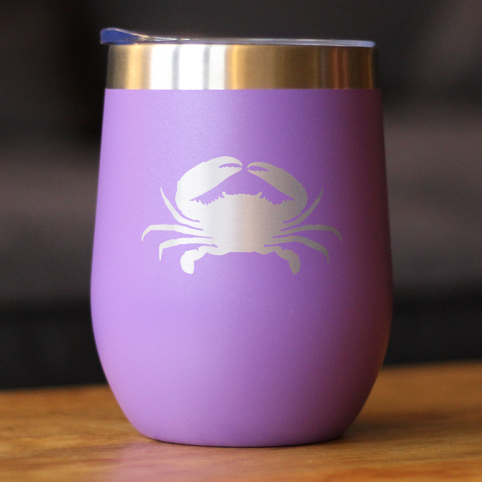 Crab - Cute Nautical Theme Gifts for Beach House - Wine Tumbler