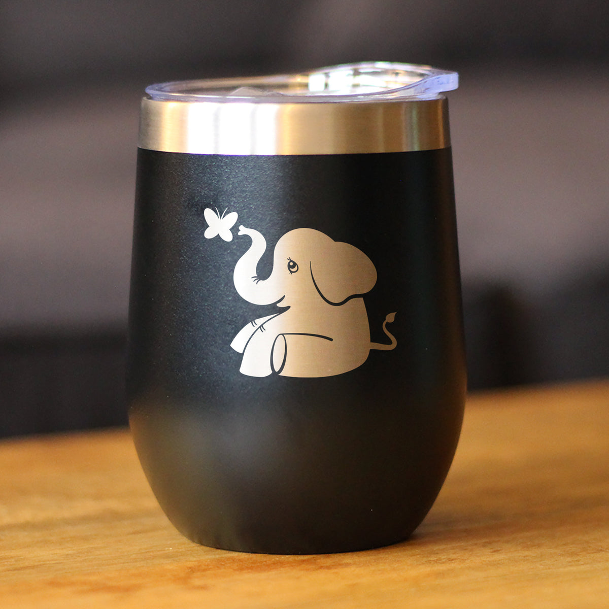 Cute Elephant - Wine Tumbler