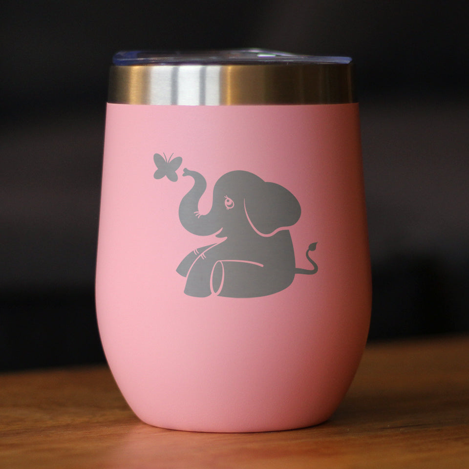 Cute Elephant - Wine Tumbler