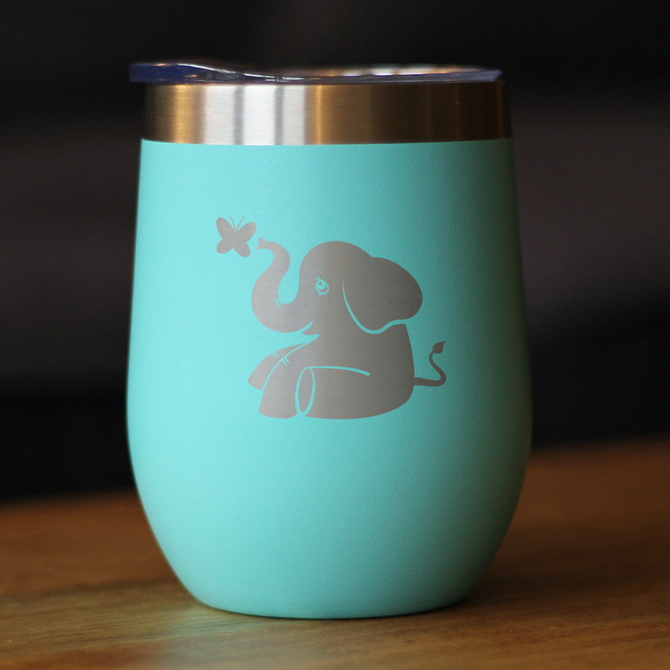 Cute Elephant - Wine Tumbler