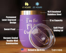 Fun Grandma - Wine Tumbler with Sliding Lid - Stemless Stainless Steel Insulated Cup - Funny Outdoor Camping Gifts
