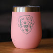 NEW Golden Retriever Happy Face - Wine Tumbler
