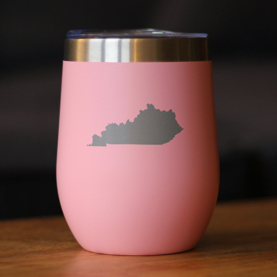 Kentucky State Outline - Wine Tumbler