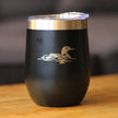 Loon - Wine Tumbler Glass with Sliding Lid - Stainless Steel Insulated Mug - Loon Gifts for Women and Men