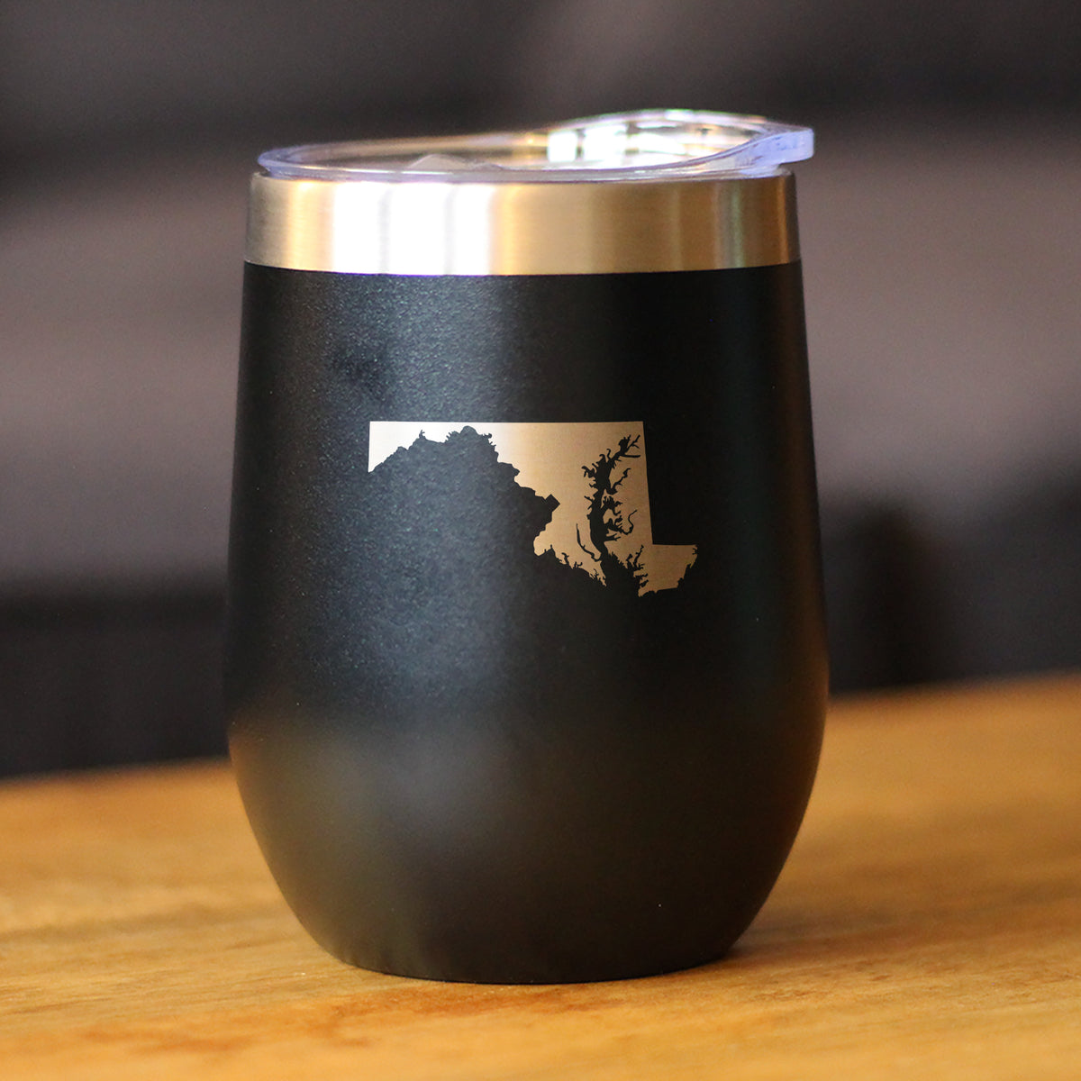 Maryland State Outline - Wine Tumbler