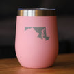 Maryland State Outline - Wine Tumbler