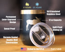Moose Silhouette - Wine Tumbler with Sliding Lid - Stemless Stainless Steel Insulated Cup - Cute Outdoor Camping Mug
