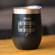 Music is My Forte - Wine Tumbler Glass with Sliding Lid - Stainless Steel Mug - Unique Funny Musician Gifts and Musical Accessories