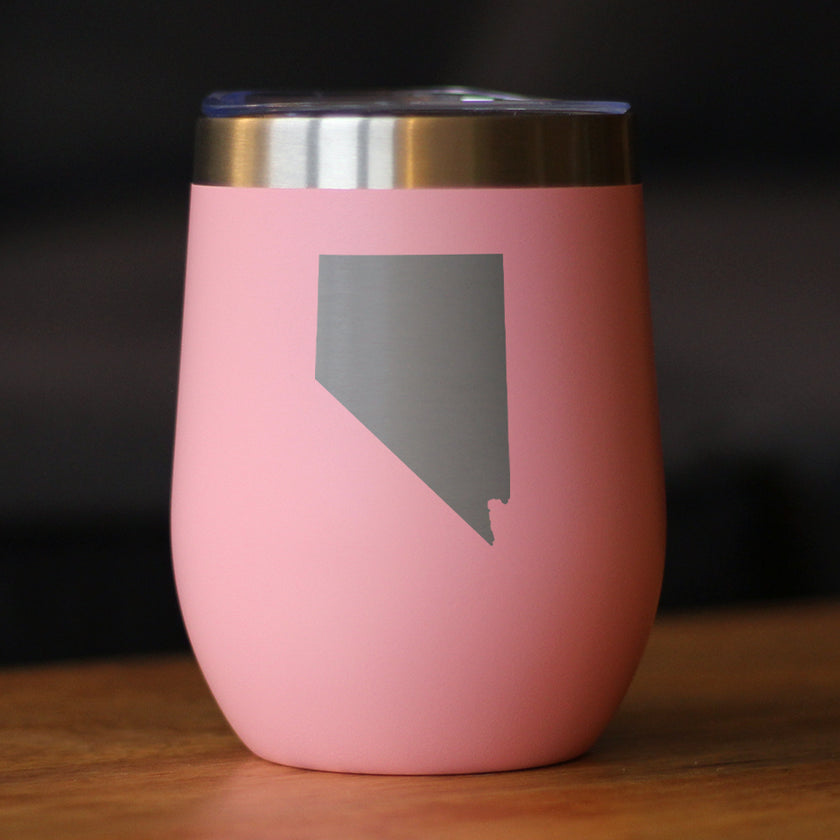 Nevada State Outline - Wine Tumbler