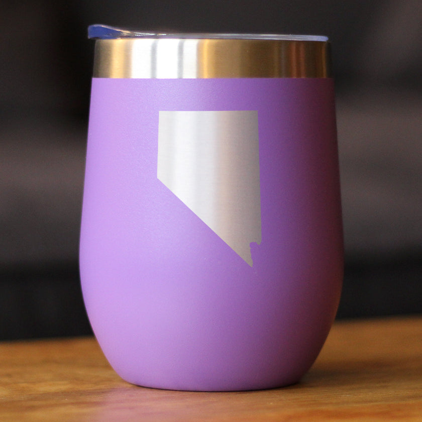 Nevada State Outline - Wine Tumbler