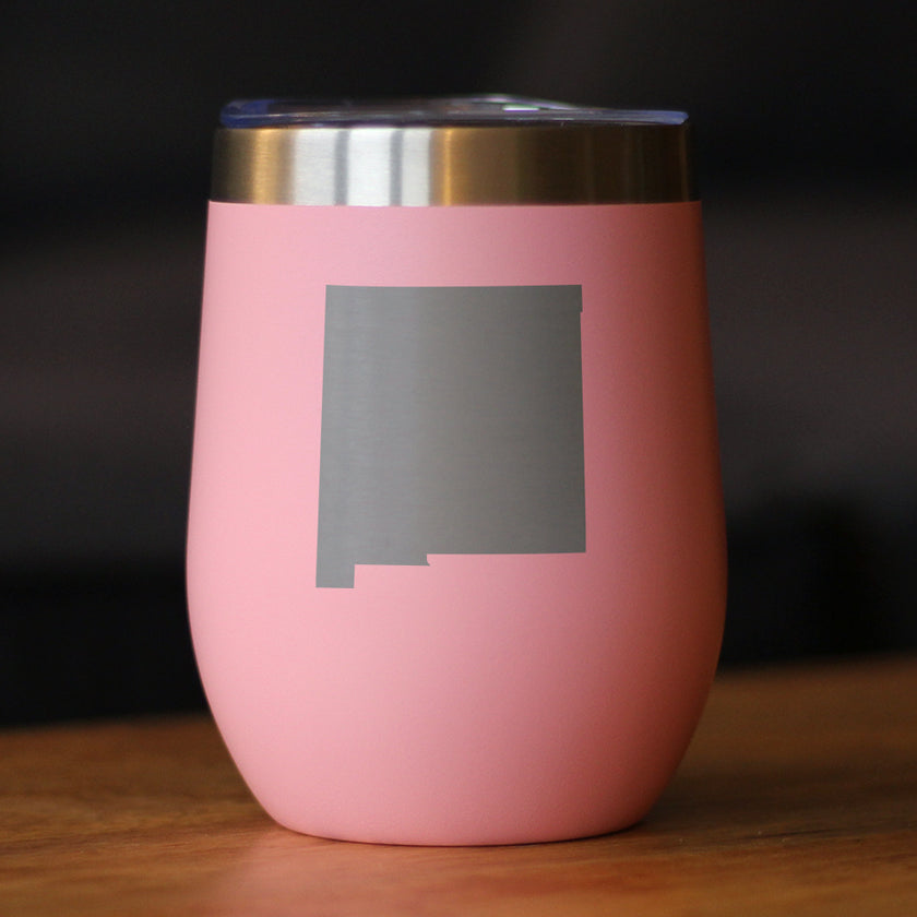 New Mexico State Outline - Wine Tumbler