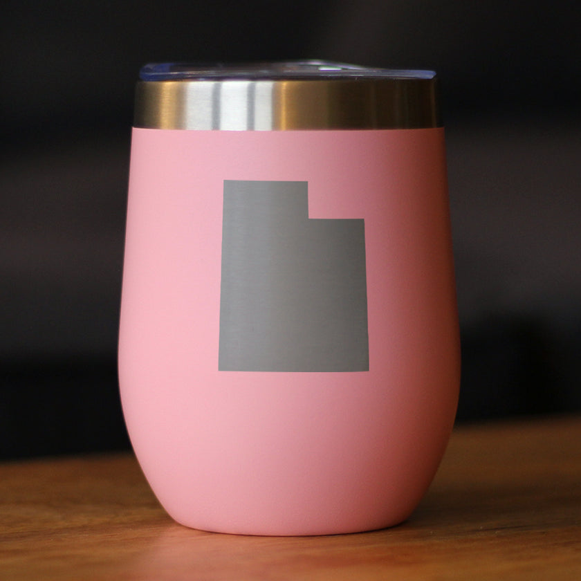 Utah State Outline - Wine Tumbler