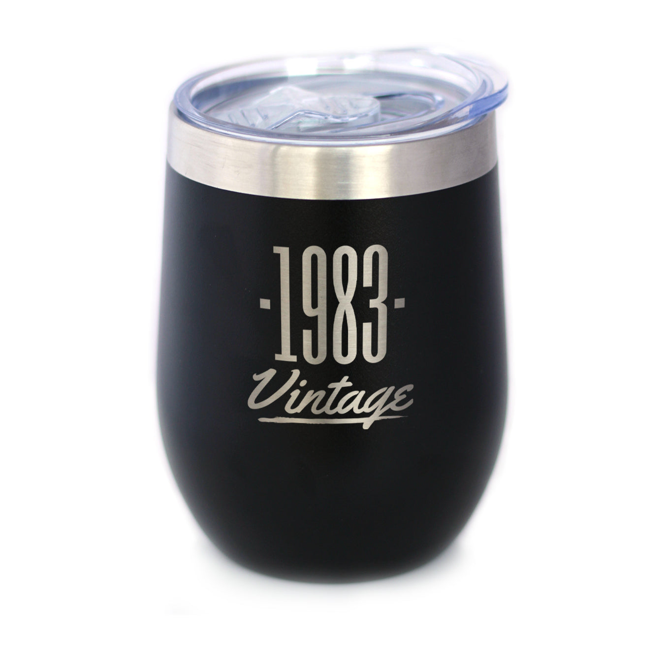 Vintage 1983 - Insulated Wine Tumbler - 43rd Birthday Gifts for Women & Men Turning 43