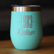 Vintage 1983 - Insulated Wine Tumbler - 43rd Birthday Gifts for Women & Men Turning 43