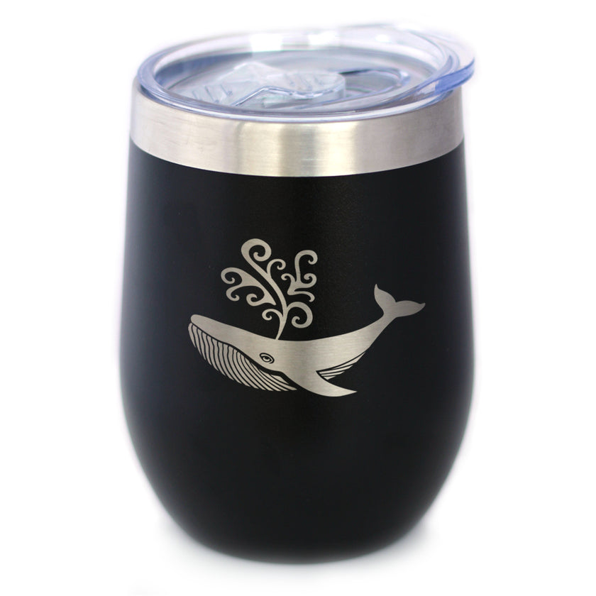 Decorative Whale - Wine Tumbler