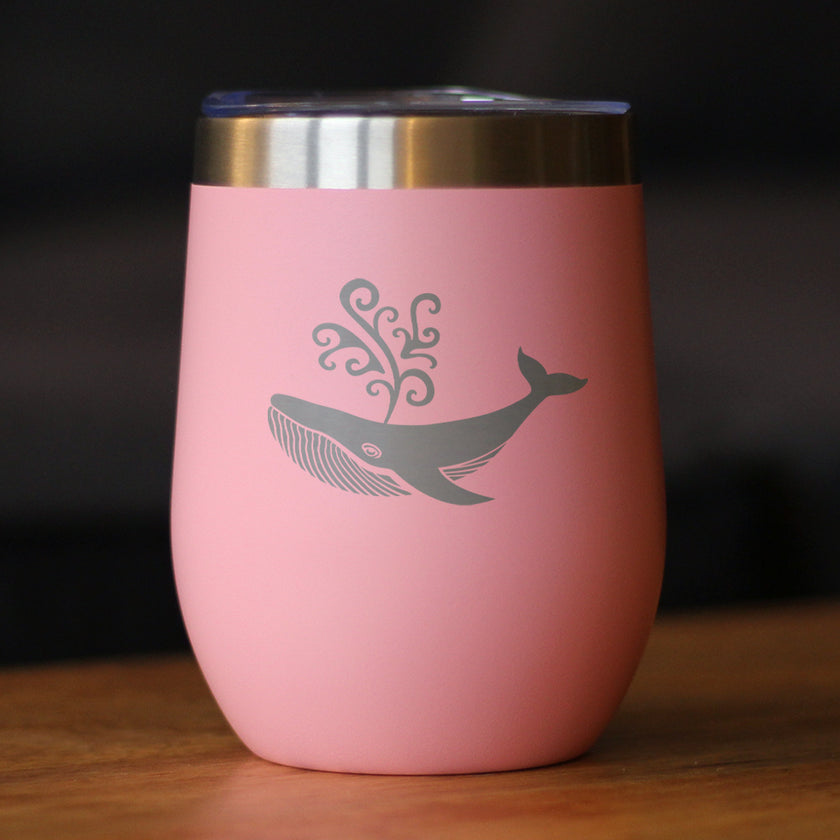 Decorative Whale - Wine Tumbler