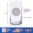 Best Dad Ever - 16 oz Beer Can Pint Glass - Fathers Day Gifts for Men, Husband & Happy Birthday Gift