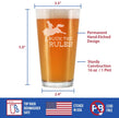 Buck the Rules - Funny Horse Pint Glass Gifts for Beer Drinking Men & Women - Fun Unique Equestrian Decor