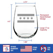 Chicago Flag – Cute Chitown Stemless Wine Glass, Large Glasses, Etched Sayings, Gift Box