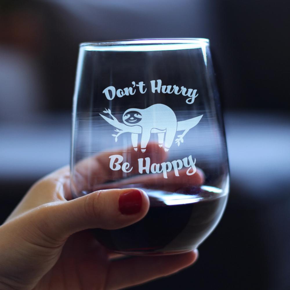 Don't Hurry Be Happy - Funny Sloth Whiskey Rocks Glass Gifts for Men &  Women - Fun Whisky Drinking Tumbler Décor - Yahoo Shopping