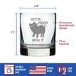Gettin Piggy With It - Funny Pig Whiskey Rocks Glass Gifts for Men & Women - Fun Whisky Drinking Tumbler Décor