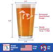 Great Lakes Map Pint Glass Gift for Beer Drinking Men & Women - 16 oz Glassware - Unique Engraved Barware Gifts