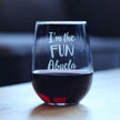 I'm the Fun Abuela - 17 Ounce Stemless Wine Glass