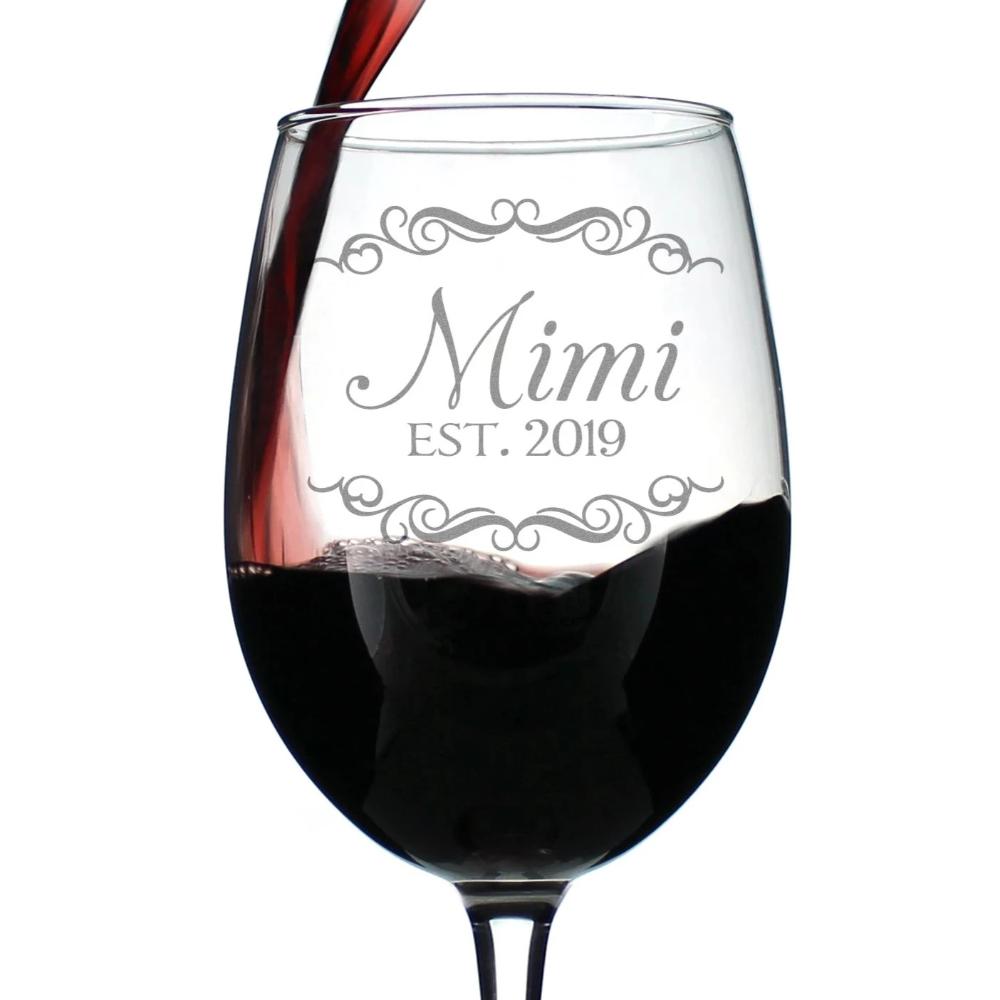 Mimi Est. 2019 - 16.5 Ounce Stem Wine Glass