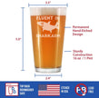 Fluent in Sharkasm - Funny Shark Pint Glass Gifts for Beer Drinking Men & Women - Fun Unique Sharks Decor